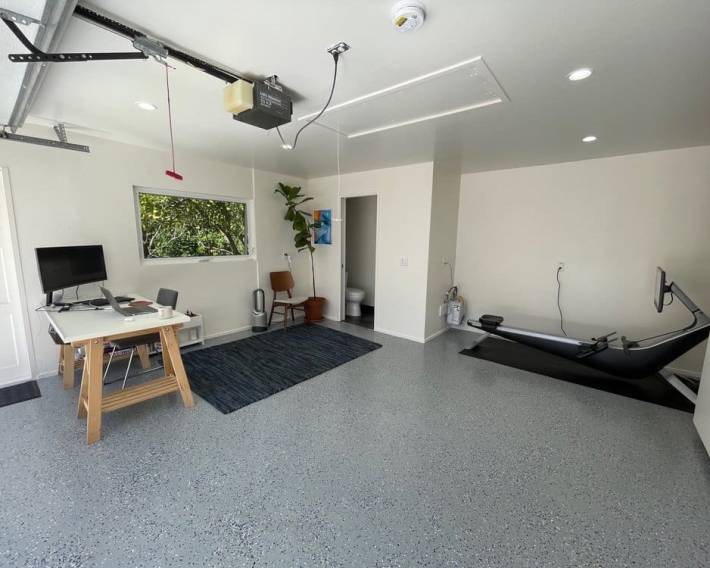 Renovated garage for office space