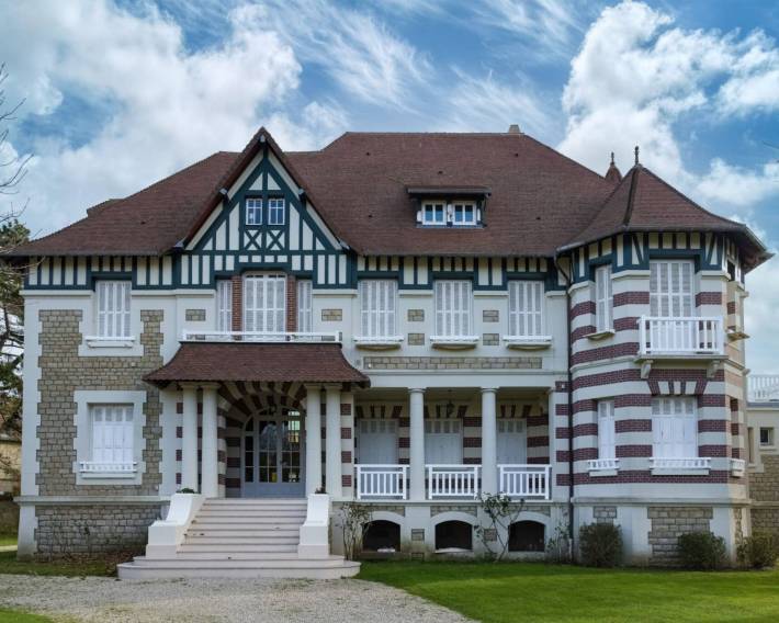 Cabourg, typical city in normandy, traditional houses